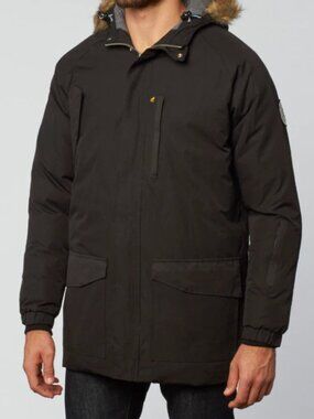 Fat Moose Mens Arctic Explorer Jacket Puffer Parka Ski Snowboard Hooded Black M